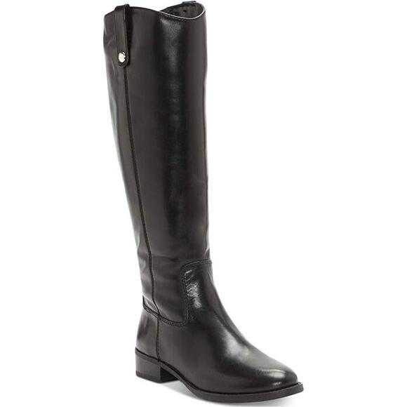 INC International Concepts Womens Fawne Black Leather Riding Boots, 5.5 M - Picture 2 of 4